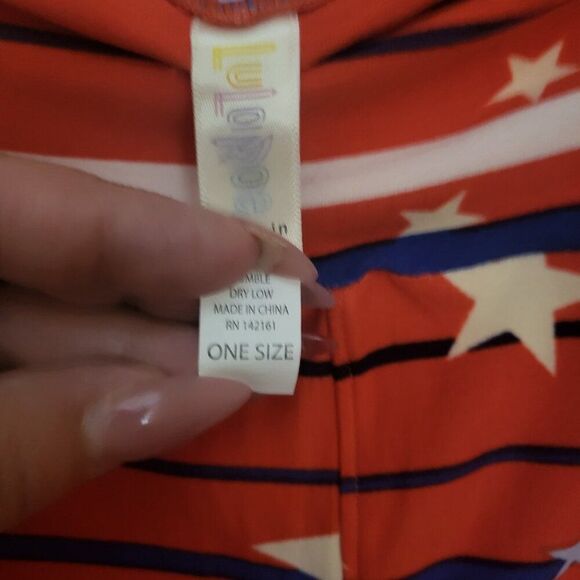 LuLaRoe Red, White & Blue Stars Leggings - Picture 4 of 4
